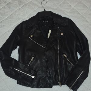 Madewell Black Leather Moto Jacket